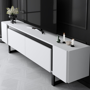 TV stolík YILDIZ biela/čierna 3