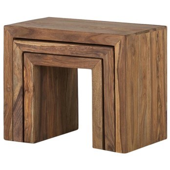 Prístavné stolíky YOGA palisander, 3 ks 2