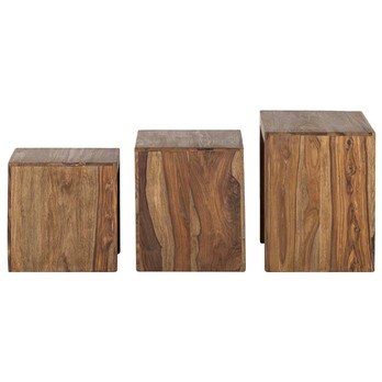 Prístavné stolíky YOGA palisander, 3 ks 3