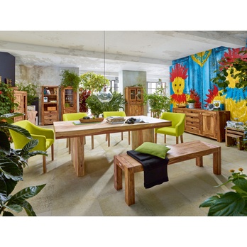 Vitrína YOGA palisander/sklo 1