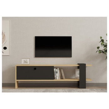 TV stolík YONCA antracitová/dub 3