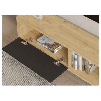 TV stolík YONCA antracitová/dub 4