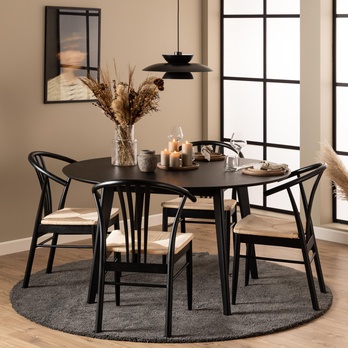 Jedálenská stolička YORK biela/čierna 1