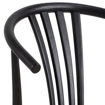 Jedálenská stolička YORK biela/čierna 6