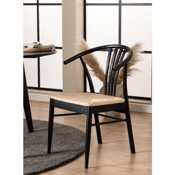 Jedálenská stolička YORK biela/čierna 8