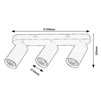 Bodové svietidlo YORLI 3 čierna 2
