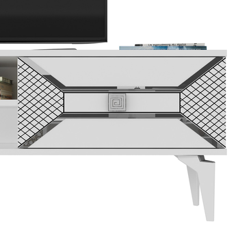 TV stolík YUMEDI biela/strieborná 5