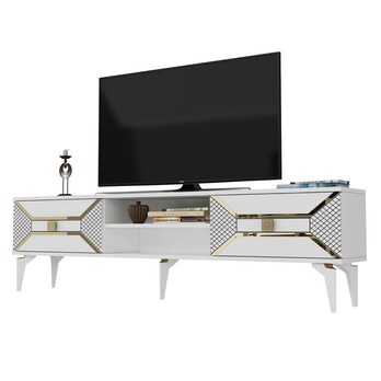 TV stolík YUMEDI biela/zlatá 3