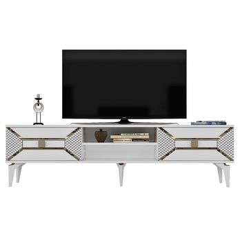 TV stolík YUMEDI biela/zlatá 4