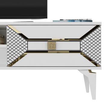 TV stolík YUMEDI biela/zlatá 5