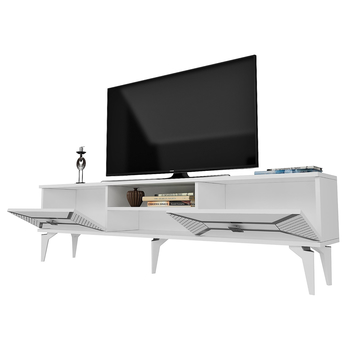 TV stolík YUMEDI biela/strieborná 2