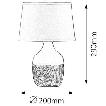 Stolná lampa YVETTE biela/béžová 2