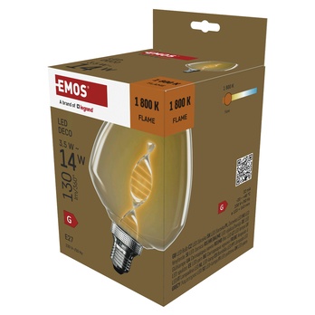 Dekoratívna LED žiarovka Z59D01 E27, 3,5W, teplá biela, hnedá 2