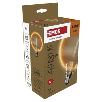 Dekoratívna LED žiarovka Z5BO11 E27, 4W, teplá biela 4
