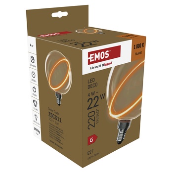 Dekoratívna LED žiarovka Z5CS11 E27, 4W, teplá biela 4