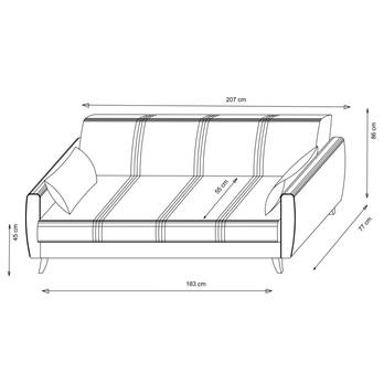 Pohovka ZADEN 2 terakota 7