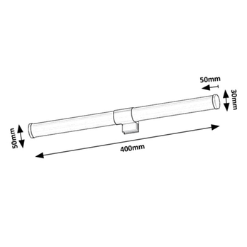 Kúpeľňové nástenné LED svietidlo ZAIN čierna, šírka 40 cm 5
