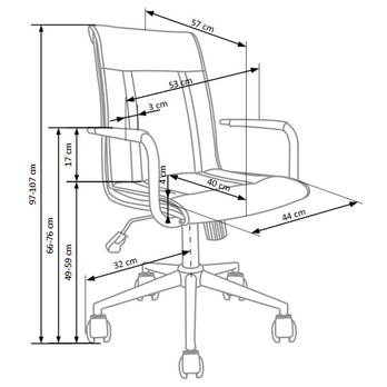 Kancelárska stolička ZAKA biela 3