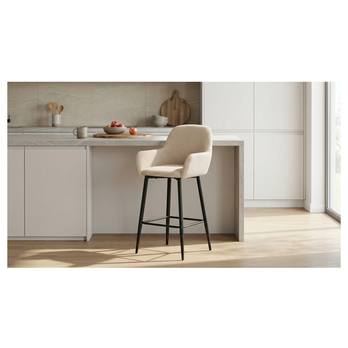 Barová stolička ZANA béžová/čierna 1