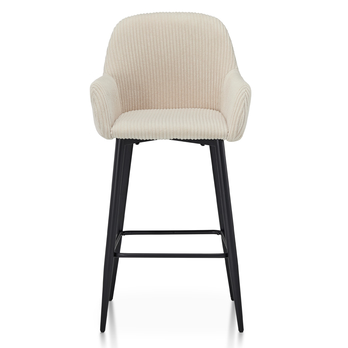 Barová stolička ZANA béžová/čierna 2