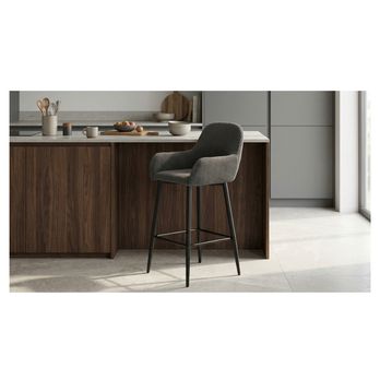 Barová stolička ZANA sivá/čierna 1