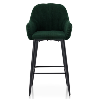 Barová stolička ZANA zelená/čierna 2