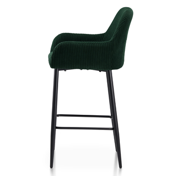 Barová stolička ZANA zelená/čierna 3
