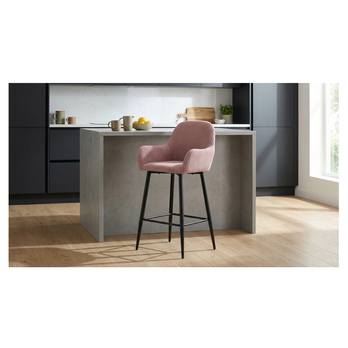 Barová stolička ZANA ružová/čierna 1