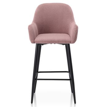 Barová stolička ZANA ružová/čierna 2