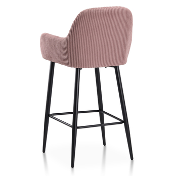 Barová stolička ZANA ružová/čierna 4