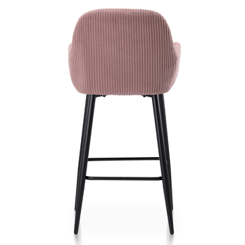 Barová stolička ZANA ružová/čierna 5