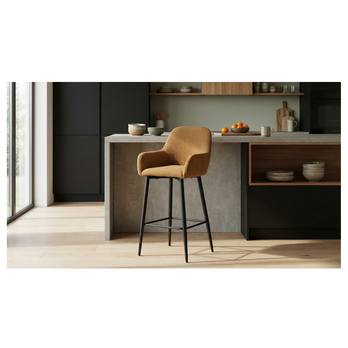 Barová stolička ZANA žltá/čierna 1