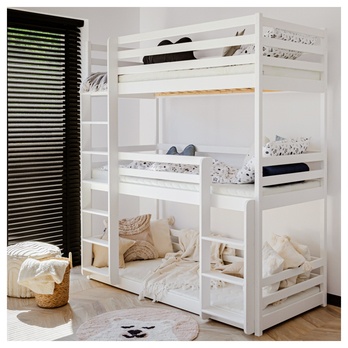 Poschodová posteľ ZANDER biela, 90x190 cm 2