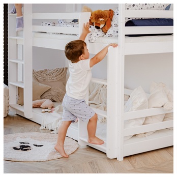 Poschodová posteľ ZANDER biela, 80x200 cm 4