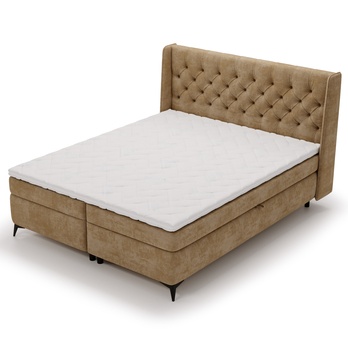 Posteľ s matracom ZARA béžová, 140x200 cm 3