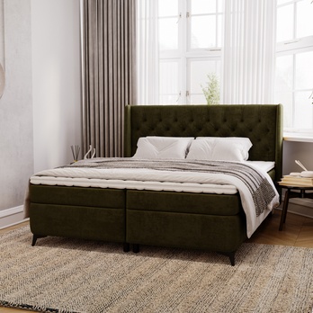 Posteľ s matracom ZARA zelená, 160x200 cm 1