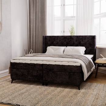 Posteľ s matracom ZARA čierna, 160x200 cm 1