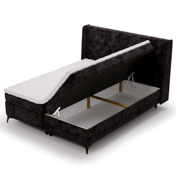 Posteľ s matracom ZARA čierna, 160x200 cm 2