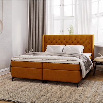 Posteľ s matracom ZARA medová, 180x200 cm 1