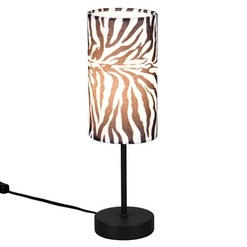 Stolná lampa ZEBARA čiernobiela 1