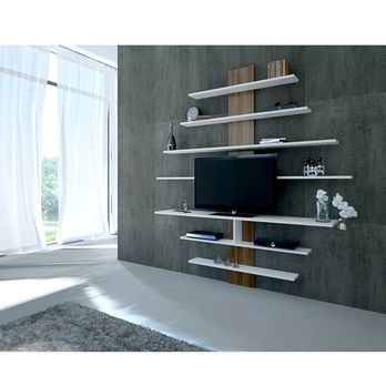 Obývacia stena ZEBRA orech/biela 1