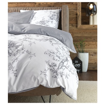 Posteľná bielizeň ZEITGEIST 5328/810 sivá/biela, 70x90 a 140x200 cm 1