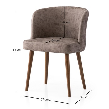 Jedálenská stolička ZEN tmavobéžová/buk, sada 4 ks 3