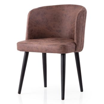 Jedálenská stolička ZEN hnedá/čierna, sada 4 ks 1