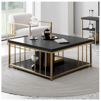 Konferenčný stolík ZENN antracitová/zlatá 1