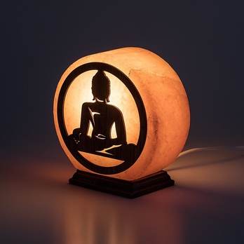 Soľná lampa ZENOVA oranžová/prírodná 1