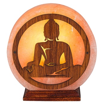 Soľná lampa ZENOVA oranžová/prírodná 2