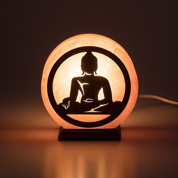 Soľná lampa ZENOVA oranžová/prírodná 4