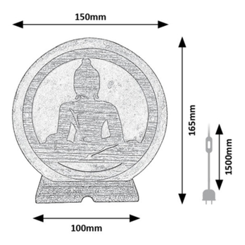 Soľná lampa ZENOVA oranžová/prírodná 5