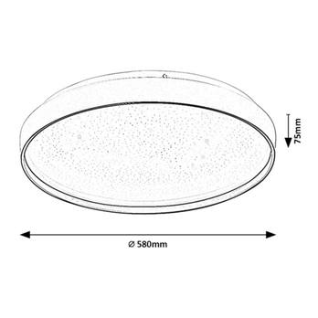 Stropné svietidlo ZERAVA biela/čierna, priemer 58 cm 11